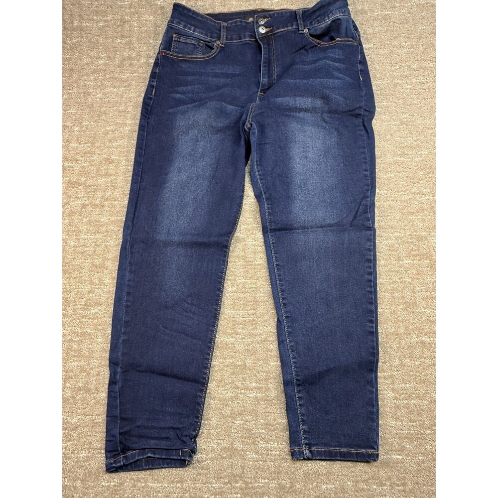 Women’s 20 Beyind Us Dark Skinny Jeans Stretch Double Button